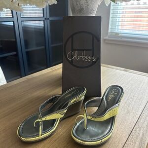 Cole Haan Air Caprice Thong II Wedge Sandals 6.5Bb